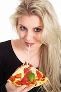 Image result for Model Eating Pizza