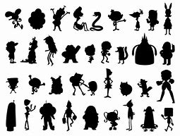 Image result for cartoons characters silhouettes vectors