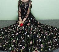 Image result for Black Floral Wedding Dress