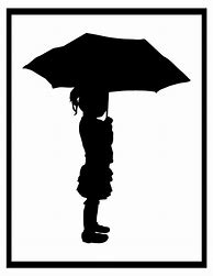 Image result for Girl with Umbrella Stencil