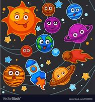 Image result for Cartoon Planets Space Galaxy