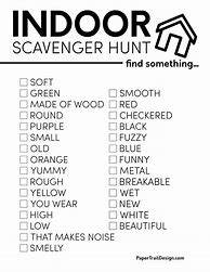 Image result for Scavenger Hunt Checklist Template