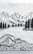 Image result for Black and White Mountain Sketches