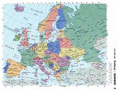 Image result for Picture of All the Cities On a Map of Europe