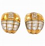 Image result for Vintage Mother of Pearl and Diamond Clip Earrings