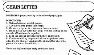 Image result for Chain Letter for Kids