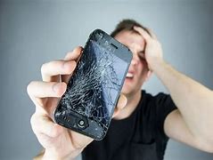 Image result for Person with Broken Phone