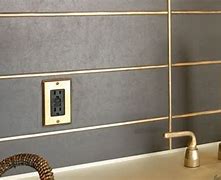 Image result for White Tile with Gold Grout