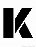 Image result for Letter K Stencil