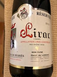 Image result for Segries Lirac Cuvee Reservee