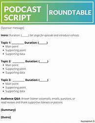 Image result for Podcast Script Template