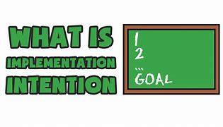 Image result for Implementation Intentions Theory