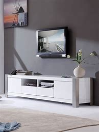 Image result for Modern White TV Stand with Doors
