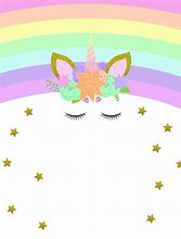 Image result for Rainbow Unicorn Invitations