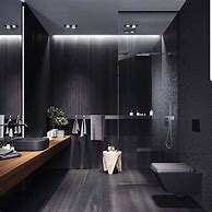 Image result for Bathroom Design Black with Wood