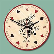 Image result for White Rabbit Clock Printable