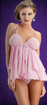 Image result for Pink Baby Doll Pajamas
