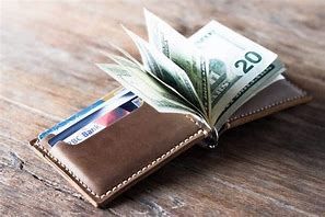 Image result for Handmade Leather Money Clip Wallet