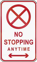 Image result for No Stopping Sign