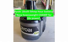 Image result for Ryobi 18V Lithium Battery 9AH