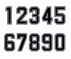 Image result for Sports Jersey Number Font