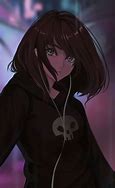 Image result for Anime Girl Black Aesthetic Hoodie Sad