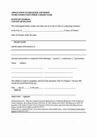Image result for Doing Business as GA Form