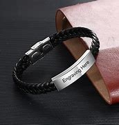 Image result for Leather Bracelets Engraved