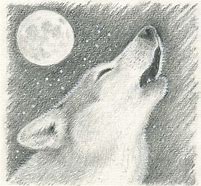 Image result for How to Draw a Wolf Howling at the Moon