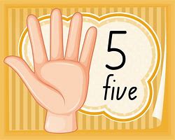 Image result for Image of Five Numbers Cartoon