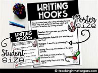 Image result for Writing Hooks Anchor Chart