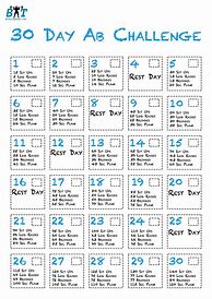 Image result for 30 Days ABS Challenge Calendar