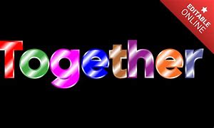 Image result for Together Text