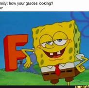 Image result for Spongebob Grade Meme