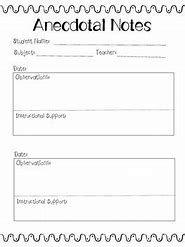 Image result for Anecdotal Notes Printable