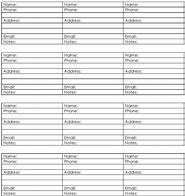 Image result for Editable Contact List Template Free