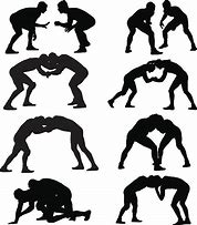 Image result for Wrestling Black and White Clip Art Silhouette