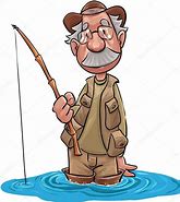 Image result for Funny Sketch of an Old Man Fishing