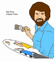 Image result for Bob Ross Cartoon Vector