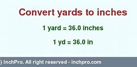 Image result for 1 Yard Equal How Many Inches