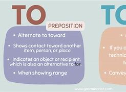 Image result for To and Too Meaning