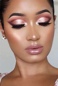 Image result for Rose Gold Makeup Look Light Brown Skin