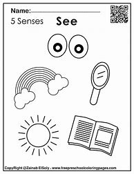 Image result for Five Senses Coloring Pages