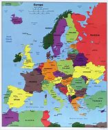 Image result for Large Map of Europe with Countries