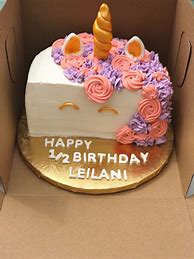 Image result for Half Unicorn Birthday Cake