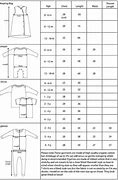 Image result for Sewing for Toddler Size Chart