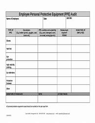 Image result for PPE Audit Template