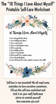 Image result for Self-Love Activities Worksheets