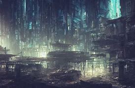 Image result for Cyberpunk Ruins