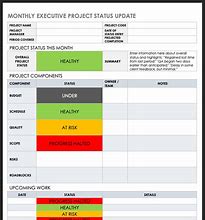 Image result for Project Status Update Template